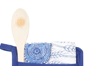 C&F Home Blue Harvest Turkey Potholder S/4 3 C&F Home Blue Harvest Turkey Potholder S/4