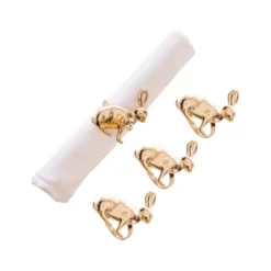 C&F Home Rose Gold Rabbit Napkin Rings Set Of 4 -C&F Home GUEST d4e0400c 371c 4278 a83e 0916c641dc8a