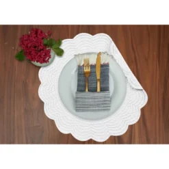 C&F Home Solid Round Placemat Set Of 6 -C&F Home GUEST d6d7fd55 08e6 4f21 910c e79303103d26