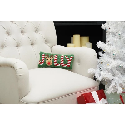 C&F Home Jolly Deer Hooked Throw Pillow 4 C&F Home Jolly Deer Hooked Throw Pillow - Image 2