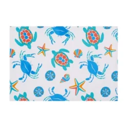 C&F Home Caraway Coral Placemats Set Of 6 Blue Seaturtle Crab & Starfish Print -C&F Home GUEST d822b02a b735 4115 ab0c 83a9c75b5b06