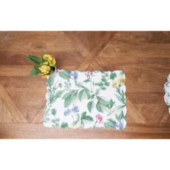 C&F Home Marcy Blooms Scalloped Placemats Set Of 6 Floral Design All, 13" X 19" -C&F Home GUEST d840a725 9c67 462a a14f 6e3c74d0e8ec