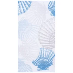 C&F Home 27" X 18" Scallop Shells Kitchen And Bathroom Graphic Print Hand Towel -C&F Home GUEST d93df06d 408f 48d6 a471 d5db9cca0e9a