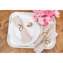 C&F Home Rose Gold Rabbit Napkin Rings Set Of 4 -C&F Home GUEST d94b7a89 a41a 4276 956f 2635537dbb79
