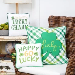 C&F Home St. Patrick's Day "Lucky" Clover Plaid Accent Throw Pillow, 16" X 16" 7 C&F Home St. Patrick's Day "Lucky" Clover Plaid Accent Throw Pillow, 16" X 16" -C&F Home GUEST dc955d1a 41a8 4e8c b8d7 1f8bd453fc94