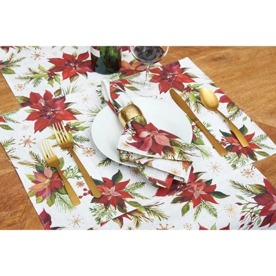 C&F Home Poinsettia Christmas Hardboard Pmat 4 C&F Home Poinsettia Christmas Hardboard Pmat - Image 2