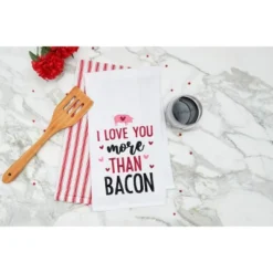 C&F Home Valentine's Day "I Love You More Than Bacon" Pig Piggy Embroidered Flour Sack Kitchen Dishtowel -C&F Home GUEST e0343f9e 0974 4311 865c a2f21110cca4
