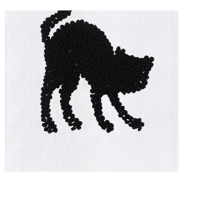 C&F Home Halloween Black Cat French Knot 100% Cotton Flour Sack Dishtowel 4 C&F Home Halloween Black Cat French Knot 100% Cotton Flour Sack Dishtowel - Image 2