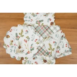 C&F Home Edith Round Quilted Reversible Holly Botanical Placemats Set Of 6, 17" -C&F Home GUEST e0c97f56 44d9 4448 9ddf ee95e8b1bc99