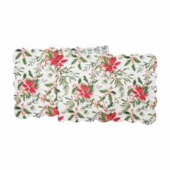 C&F Home Silvia Poinsettia Table Runner 14" X 51" -C&F Home GUEST e1c5b865 5072 4b7a 9721 903b2b670f4d