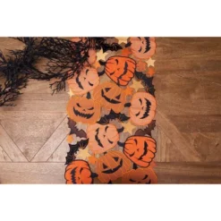 C&F Home Jack O' Lantern & Bat Table Runner 14" X 68"