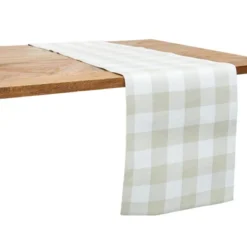 C&F Home Franklin Pebble Gingham Check Table Runner 13" X 72" -C&F Home GUEST e848d60d 0e5c 4b93 aca3 f101ebaefff8