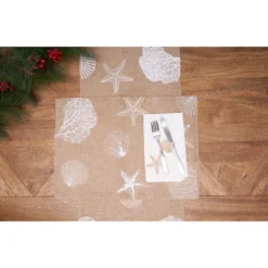 C&F Home Sandy Coast Starfish Coral Shells Placemats Set Of 6 Beach Coastal, 14" X 20" -C&F Home GUEST ea3bff93 4848 4b1e 8b43 413987fa434f