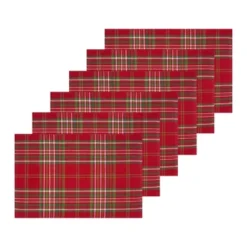 C&F Home Jonah Plaid Placemats Set Of 6, 13" X 19" -C&F Home GUEST ea5c478d 6deb 4ba1 862a 1c1a10dda80d