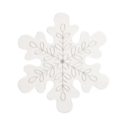C&F Home Sparkle Snowflake Round Placemats Set Of 6, 17"