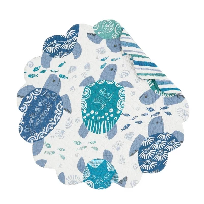 C&F Home Turtle Bay Round Quilted Cotton Placemats Set Of 6, 17" 11 C&F Home Turtle Bay Round Quilted Cotton Placemats Set Of 6, 17" - Image 9