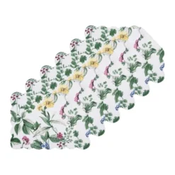 C&F Home Marcy Blooms Scalloped Placemats Set Of 6 Floral Design All, 13" X 19" -C&F Home GUEST ed1fbd67 80d3 4241 9725 9eb0d08c811f