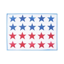 C&F Home Red White & Pow Placemats Set Of 6, 14" X 20"