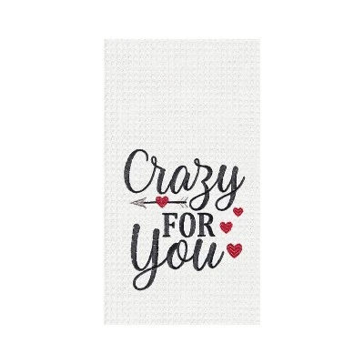 C&F Home Valentine's Day "Crazy For You" Embroidered Waffle Weave Kitchen Dishtowel 6 C&F Home Valentine's Day "Crazy For You" Embroidered Waffle Weave Kitchen Dishtowel - Image 4