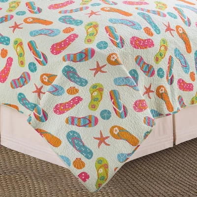 C&F Home Flip Flop Life Coastal Beach Theme Quilt Beach Mini Set 6 C&F Home Flip Flop Life Coastal Beach Theme Quilt Beach Mini Set - Image 4