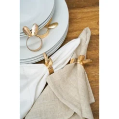 C&F Home Easter Gold Bunny Rabbit Ears Napkin Ring Set Of 4 -C&F Home GUEST f4b63a41 7d39 449e 8156 8622bf068e5f