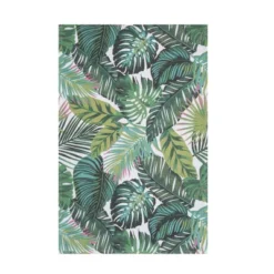 C&F Home 27" X 18" Palm Leaves Kitchen And Bathroom Graphic Print Hand Towel