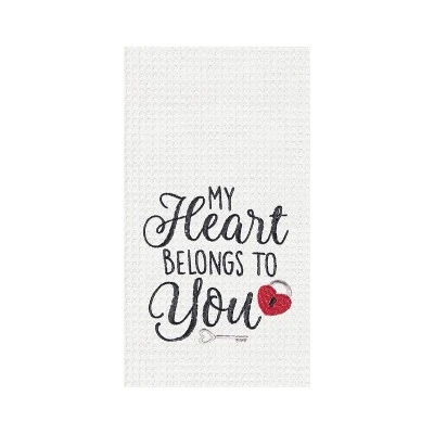 C&F Home Valentine's Day "Heart Belongs To You" Embroidered Waffle Weave Kitchen Dishtowel 7 C&F Home Valentine's Day "Heart Belongs To You" Embroidered Waffle Weave Kitchen Dishtowel - Image 5