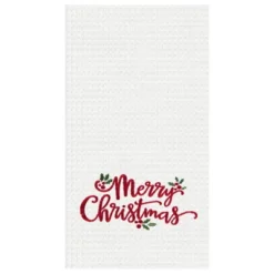 C&F Home Merry Christmas Holly Leaves Waffle Weave Cotton Kitchen Towel 11 C&F Home Merry Christmas Holly Leaves Waffle Weave Cotton Kitchen Towel -C&F Home GUEST f6fcbb6c 7e8a 4c96 bcc4 1a66c8bf315e