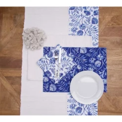 C&F Home White Chindi Solid Color Machine Washable Placemats Set Of 6 -C&F Home GUEST f715f05c 6ce5 4816 a4bf 93540073cf27