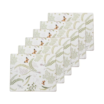 C&F Home Genevieve Floral Hardboard Placemats Set Of 6, 13" X 16" 4 C&F Home Genevieve Floral Hardboard Placemats Set Of 6, 13" X 16" - Image 2