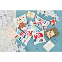 C&F Home Merry And Bright Hooked Christmas Throw Pillow -C&F Home GUEST f81a0ff1 c023 4f12 8632 9ec0c57781fa