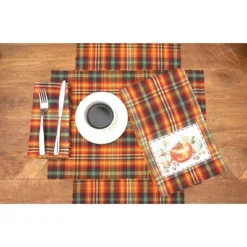 C&F Home Randall Plaid Pumpkin Patch Applique Fall Woven Kitchen Towel -C&F Home GUEST f9372f06 d1ec 48a6 954c 5c3520ab6bf7