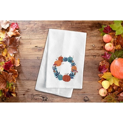 C&F Home Pumpkin Wreath Halloween Dishtowel 4 C&F Home Pumpkin Wreath Halloween Dishtowel - Image 2