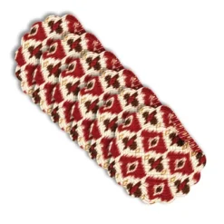 C&F Home Ikat Cotton Quilted Round Reversible Placemats Set Of 6, 17"