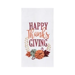C&F Home "Happy Thanksgiving" Pumpkin Harvest Thanksgiving Machine Washable Cotton Flour Sack Dishtowel -C&F Home GUEST fce0b803 fd12 4b91 a5e8 d07e517162b7