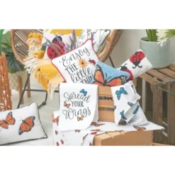 C&F Home Blue Butterfly Kitchen Towel