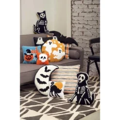 C&F Home Halloween Skeleton Ribs Heart Shape Hooked Accent Throw Pillow 16" X 16" -C&F Home GUEST fe0fdcad 3adf 43e4 9ebe 9389d9819767 2