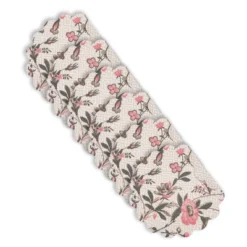 C&F Home Blair Garden Cotton Quilted Round Reversible Scalloped Dining Tabletop Placemats Set Of 6, 17" -C&F Home GUEST ff8b7f20 c1d6 493d 941e 26649e0999f3