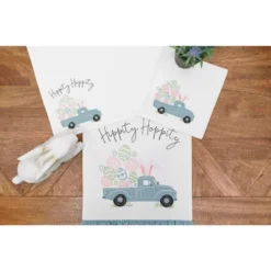 C&F Home Hippity Hoppity Bunny Rabbit Easter Spring Truck Embroidered Placemats Set Of 6, 13" X 16" -C&F Home GUEST fffbfef4 72b5 4884 bf92 7011b3676b39